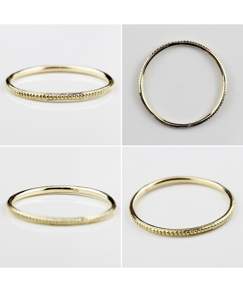 pinacoteca(ピナコテーカ)の「ピナコテーカ 168 ミルグレイン ミル打ち リング(リング・レディース・ゴールド・マイナス5号〜13号)」の2枚目の写真