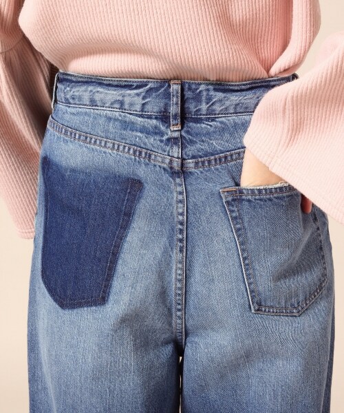 LOWRYS FARM（ローリーズファーム）の「ＣＯＮＥワイドパンツ（パンツ・ブルーオリカエシ/ブルーキリカエ/ワンウォッシュオリカエシ）」の12枚目の写真