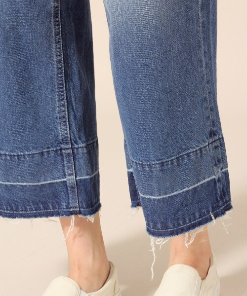 LOWRYS FARM（ローリーズファーム）の「ＣＯＮＥワイドパンツ（パンツ・ブルーオリカエシ/ブルーキリカエ/ワンウォッシュオリカエシ）」の13枚目の写真