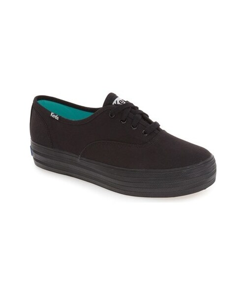 Keds(ケッズ)の「Keds ® 'Triple Core' Sneaker (Women)(スニーカー・レディース・Black/White・Regular 10 M/Regular 11 M/Regular 5 M/Regular 5.5 M/Regular 6 M/Regular 6.5 M/Regular 7 M/Regular 7.5 M/Regular 8 M/Regular 8.5 M/Regular 9 M/Regular 9.5 M)」の1枚目の写真