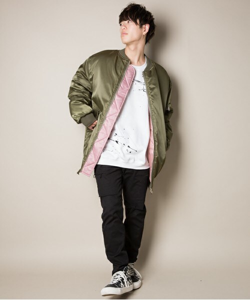 CASPER JOHN AIVER（キャスパージョンアイバー）の「CASPER JOHN AIVER　スプラッシュ加工ビッグスウェット（スウェット・メンズ・ホワイト/ブラック/レッド・FREE）」の16枚目の写真