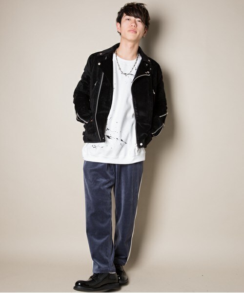 CASPER JOHN AIVER（キャスパージョンアイバー）の「CASPER JOHN AIVER　スプラッシュ加工ビッグスウェット（スウェット・メンズ・ホワイト/ブラック/レッド・FREE）」の15枚目の写真