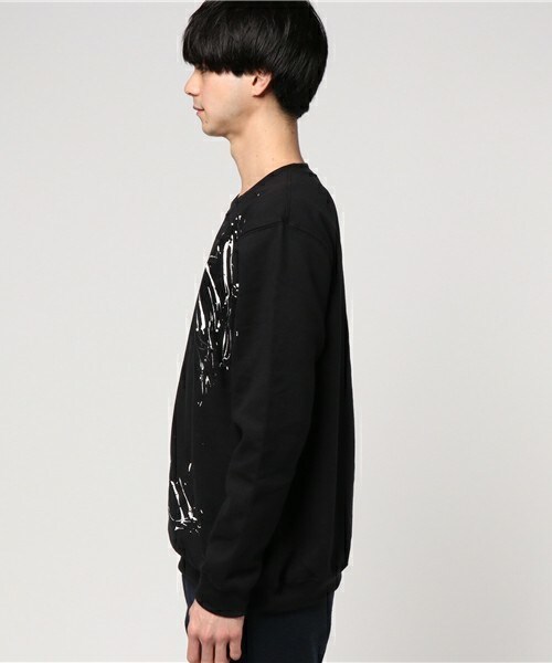 CASPER JOHN AIVER（キャスパージョンアイバー）の「CASPER JOHN AIVER　スプラッシュ加工ビッグスウェット（スウェット・メンズ・ホワイト/ブラック/レッド・FREE）」の4枚目の写真