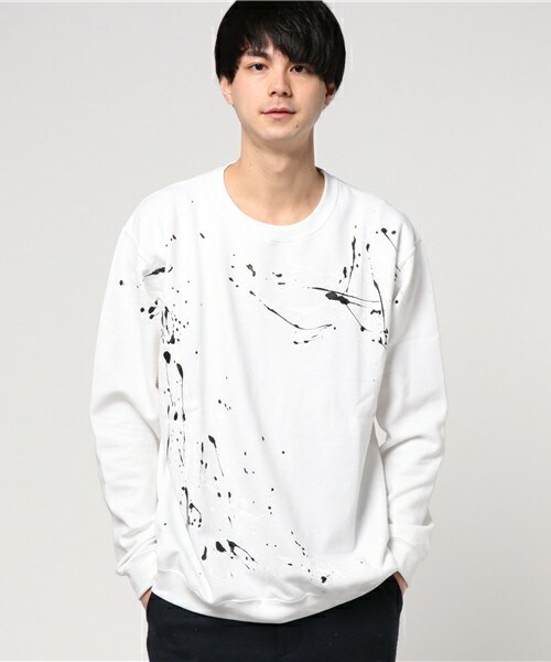 CASPER JOHN AIVER（キャスパージョンアイバー）の「CASPER JOHN AIVER　スプラッシュ加工ビッグスウェット（スウェット・メンズ・ホワイト/ブラック/レッド・FREE）」の22枚目の写真