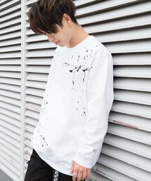 CASPER JOHN AIVER | CASPER JOHN AIVER　スプラッシュ加工ビッグスウェット(スウェット)