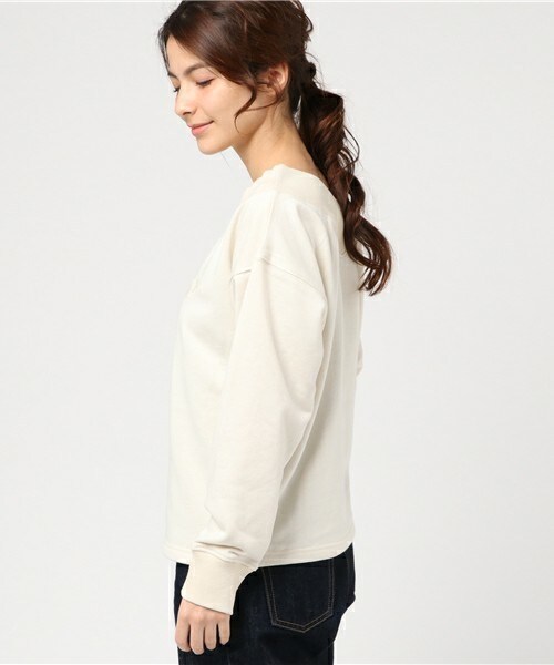 archives（アルシーヴ）の「2way刺繍スウェット（Tシャツ/カットソー・レディース・アイボリー/グレー/チャコールグレー・MEDIUM）」の5枚目の写真