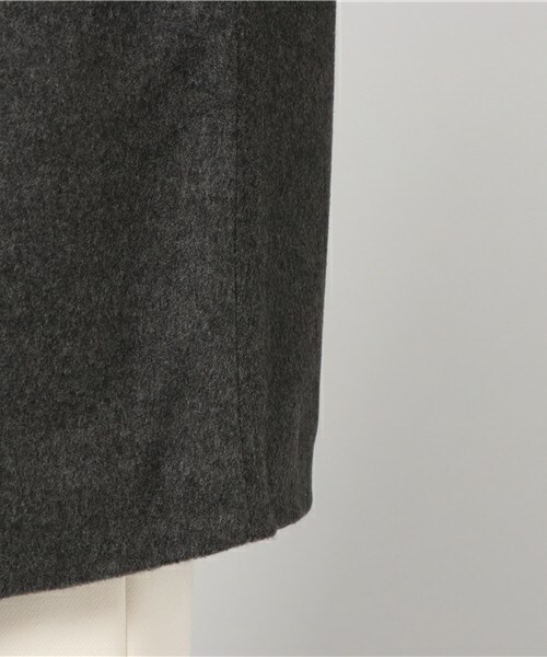 archives（アルシーヴ）の「スヌード付きノーカラーコート（ノーカラージャケット・レディース・アイボリー/グレー/チャコールグレー・MEDIUM）」の10枚目の写真