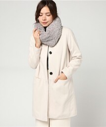 archives | スヌード付きノーカラーコート(ノーカラージャケット)