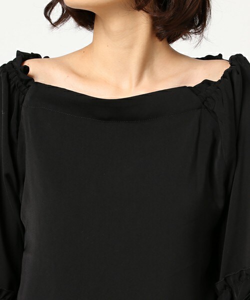 archives（アルシーヴ）の「ポンチ袖テーププルオーバー（シャツ/ブラウス・レディース・ブラック/グレー/ピンク・MEDIUM）」の7枚目の写真