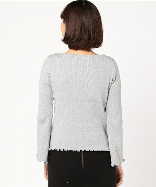 archives（アルシーヴ）の「袖フレアリブプルオーバー（ニット/セーター・レディース・オフホワイト/グレー/モカ/グリーン・MEDIUM）」の7枚目の写真