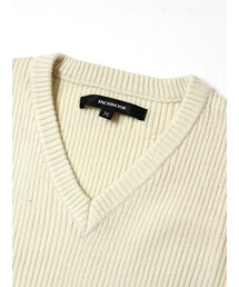 JACKROSE | カシミヤタッチリブ編みVネックニット(トップス)