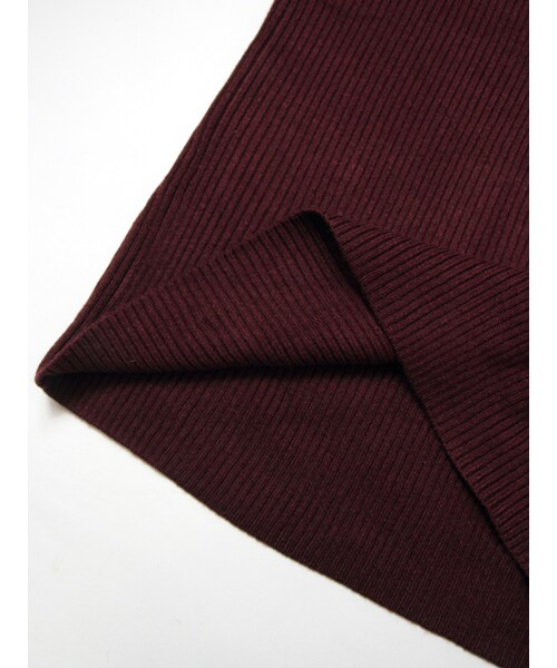 JACKROSE（ジャックローズ）の「カシミヤタッチリブ編みVネックニット（トップス・メンズ・ブラック/ホワイト/ワイン・M/L）」の14枚目の写真