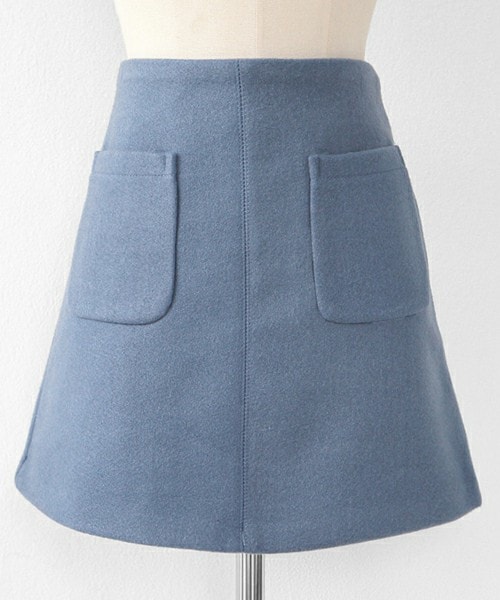 DHOLIC（ディーホリック）の「センターステッチポケットAラインミニスカート（スカート・レディース・キャメル/ダークグレー/ディープスカイブルー・S/M）」の3枚目の写真