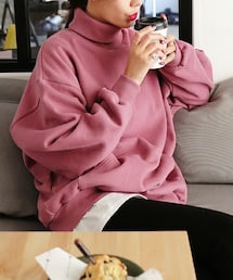 DHOLIC | 裏起毛タートルネックスウェットプルオーバー(スウェット)