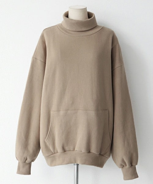 DHOLIC（ディーホリック）の「裏起毛タートルネックスウェットプルオーバー（スウェット・レディース・ライトパープル/ベージュ/ブラックグレー・FREE）」の3枚目の写真