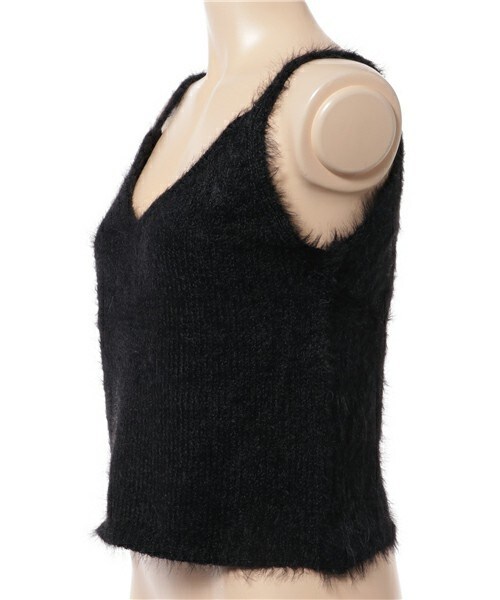 archives（アルシーヴ）の「フェザーニットキャミソール（ニット/セーター・レディース・ブラック/グレー/ピンク・MEDIUM）」の4枚目の写真