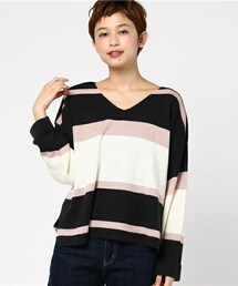 archives | マルチボーダーVネックニット(ニット/セーター)