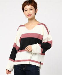 archives | マルチボーダーVネックニット(ニット/セーター)