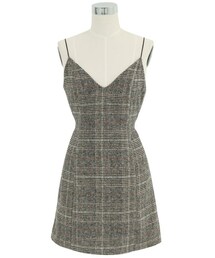 Dailyabout | ウール混紡チェックキャミソールワンピース(P0000WGK)(ワンピース)