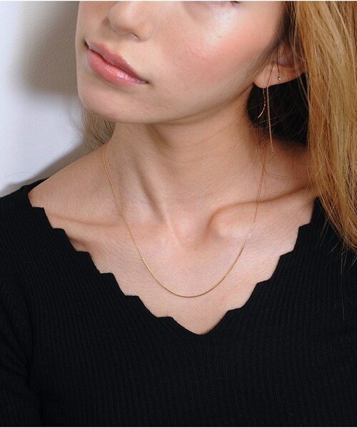 pinacoteca(ピナコテーカ)の「ピナコテーカ 692 エレガント ライン ベネチアン チェーン コンビ ネックレス(ネックレス・レディース・ゴールド・45cm)」の8枚目の写真