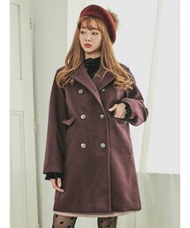 KORMARCH | ボカシダブルボタンコート(カバーオール)