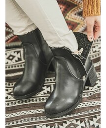 KORMARCH | 起毛サイドバックルポイントアンクルブーツ(ブーツ)