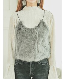 KORMARCH | 【メール便対象商品】リアルウサギファービスチェ(ベスト)