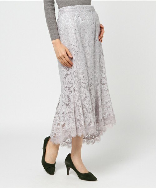 archives（アルシーヴ）の「マーメイドレーススカート（スカート・レディース・オフホワイト/グレー・MEDIUM）」の2枚目の写真