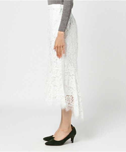 archives（アルシーヴ）の「マーメイドレーススカート（スカート・レディース・オフホワイト/グレー・MEDIUM）」の4枚目の写真