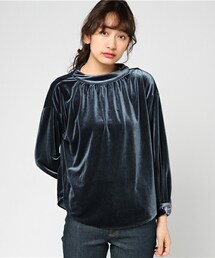 archives | ギャザーハイネックベロアプルオーバー(Tシャツ/カットソー)