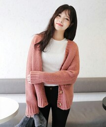 DHOLIC | ウール混ポケットVネックニットカーディガン(カーディガン/ボレロ)