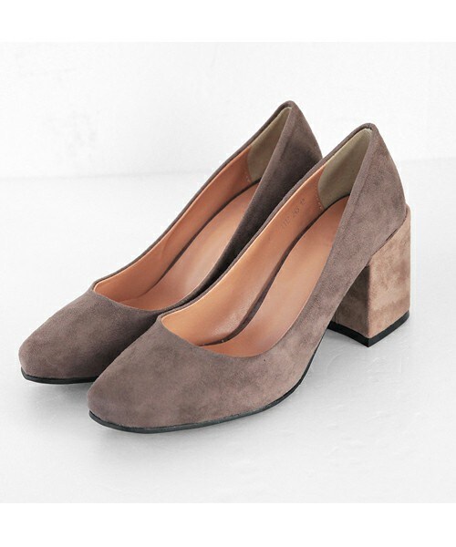 DHOLIC（ディーホリック）の「バイカラースエードライクパンプス（パンプス・レディース・サーモンピンク/ダークベージュ/ブラック/ライトブルー・225/230/235/240/245/250）」の3枚目の写真