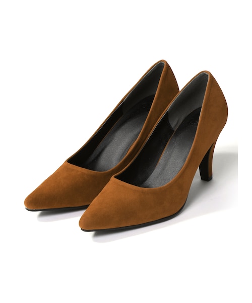 GRL（グレイル）の「スエードポインテッドプレーンパンプス（パンプス・レディース・ブラック/キャメル/ブラウン/レッド/ブルー/ピンク/グリーン/ネイビー/パープル/グレー/ボルドー/ベージュ/マスタード/黒PU/プラム・24.5）」の4枚目の写真