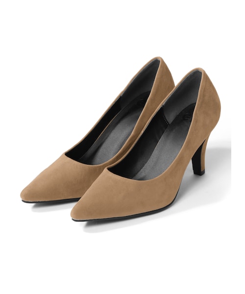 GRL（グレイル）の「スエードポインテッドプレーンパンプス（パンプス・レディース・ブラック/キャメル/ブラウン/レッド/ブルー/ピンク/グリーン/ネイビー/パープル/グレー/ボルドー/ベージュ/マスタード/黒PU/プラム・24.5）」の8枚目の写真