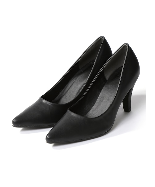 GRL（グレイル）の「スエードポインテッドプレーンパンプス（パンプス・レディース・ブラック/キャメル/ブラウン/レッド/ブルー/ピンク/グリーン/ネイビー/パープル/グレー/ボルドー/ベージュ/マスタード/黒PU/プラム・24.5）」の2枚目の写真