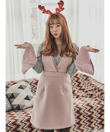 KORMARCH | Vネックのレースのポイントワンピース(ワンピース)