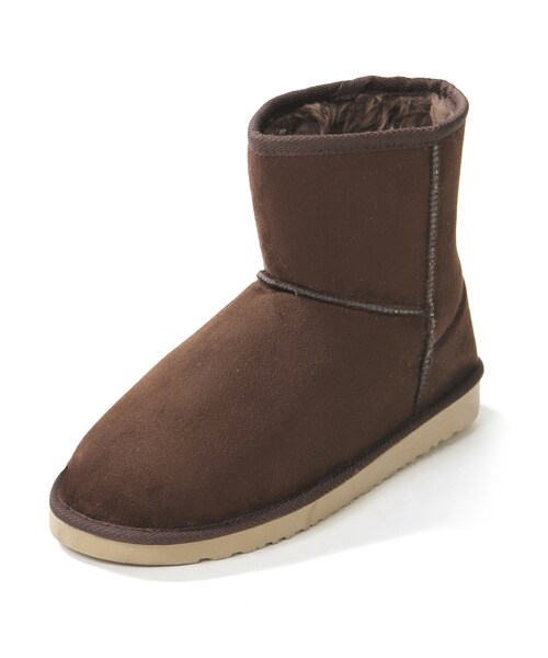 GRL（グレイル）の「ショートムートンブーツ（ブーツ・レディース・ブラック/レッド/ブラウン/ネイビー/グレー/ベージュ/キャメル・24.5）」の3枚目の写真