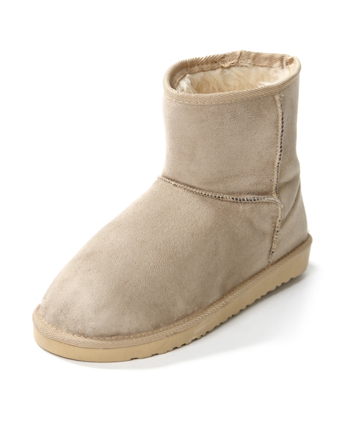 GRL（グレイル）の「ショートムートンブーツ（ブーツ・レディース・ブラック/レッド/ブラウン/ネイビー/グレー/ベージュ/キャメル・24.5）」の5枚目の写真