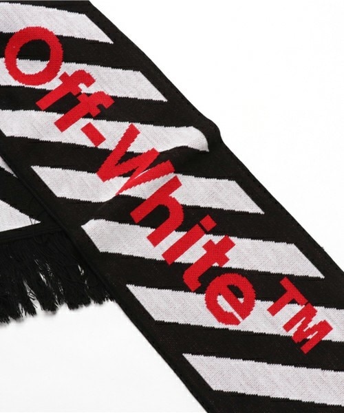 off white（オフホワイト）の「OFF WHITE 『DIAG + ARROWS』マフラー（マフラー・メンズ・ブラック・FREE）」の5枚目の写真