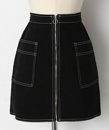 DHOLIC | フロントジップステッチミニスカート(スカート)