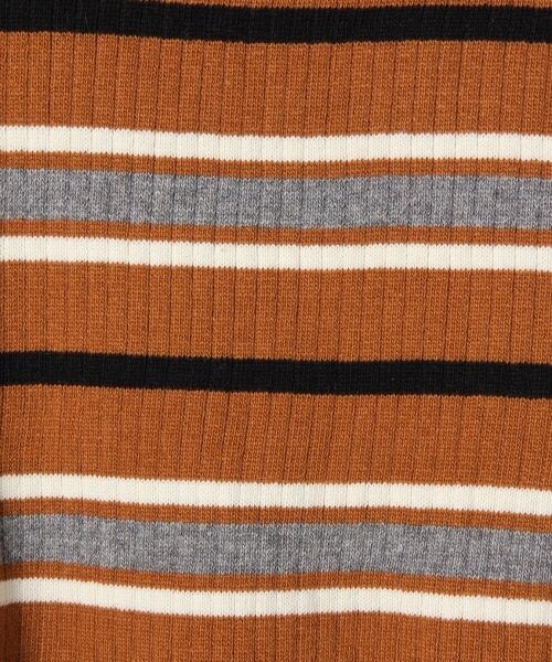 JEANASIS（ジーナシス）の「12Gマルチボーダーオフプルオーバー（トップス・アイボリー()/ブラック()/グレー系その他()/ブラウン系その他()）」の13枚目の写真