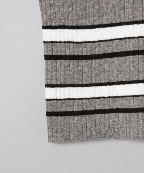 JEANASIS（ジーナシス）の「12Gマルチボーダーオフプルオーバー（トップス・アイボリー()/ブラック()/グレー系その他()/ブラウン系その他()）」の12枚目の写真