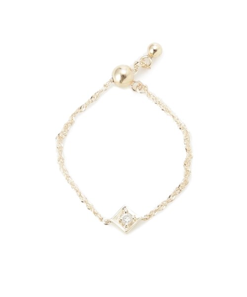 SNIDEL（スナイデル）の「park　project　10Kチェーンリング（リング・レディース・GLD・F）」の2枚目の写真