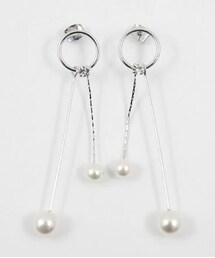 Dailyabout | シンプルキュービックパールドロップピアス(P0000WHT)(ピアス（両耳用）)