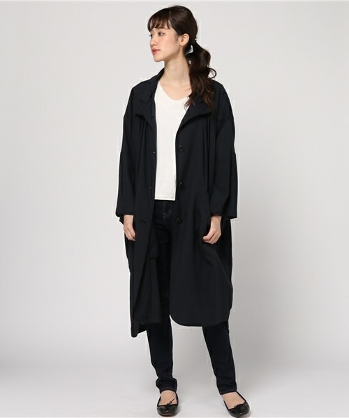 FRAPBOIS（フラボア）の「ルズィコート（ステンカラーコート・レディース・ベージュ/ブルー/ネイビー・0/1）」の12枚目の写真