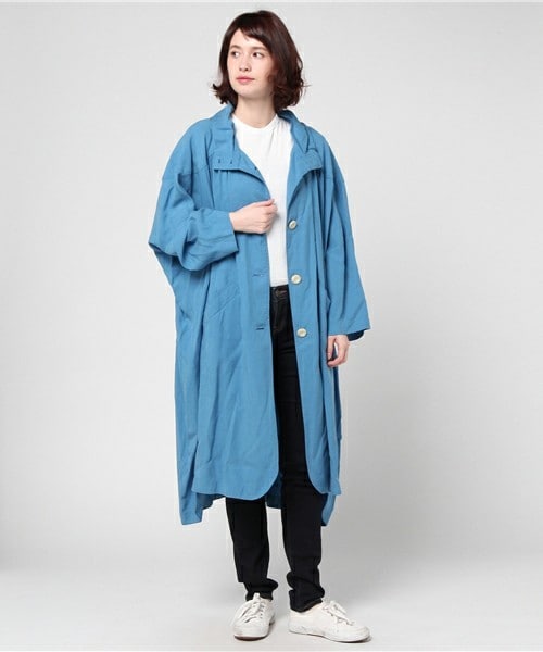 FRAPBOIS（フラボア）の「ルズィコート（ステンカラーコート・レディース・ベージュ/ブルー/ネイビー・0/1）」の13枚目の写真