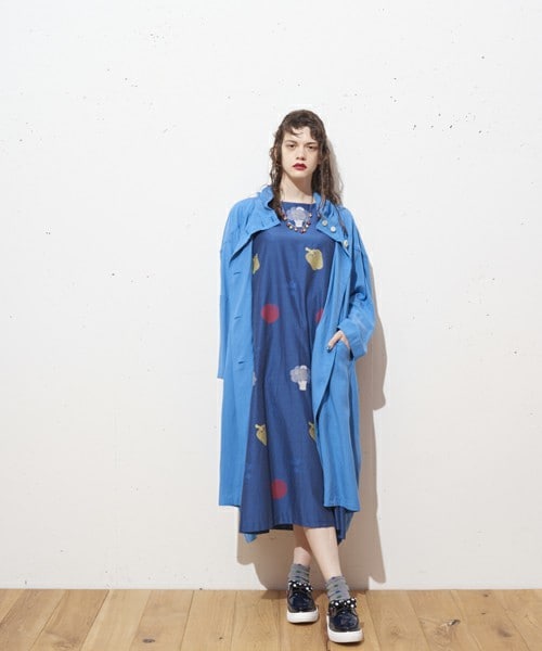 FRAPBOIS（フラボア）の「ルズィコート（ステンカラーコート・レディース・ベージュ/ブルー/ネイビー・0/1）」の3枚目の写真