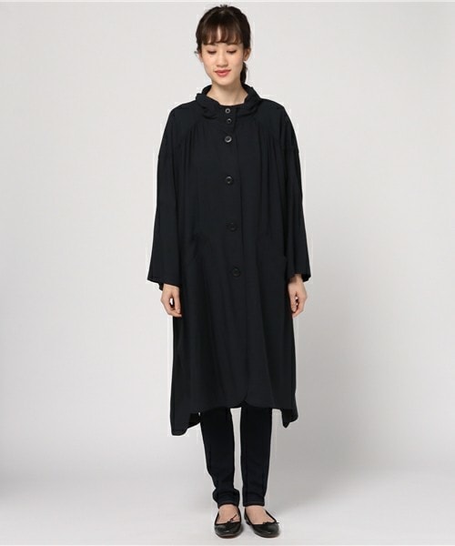 FRAPBOIS（フラボア）の「ルズィコート（ステンカラーコート・レディース・ベージュ/ブルー/ネイビー・0/1）」の4枚目の写真