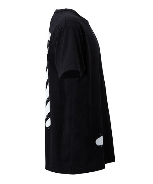 【OFF-WHITE】Black☆Diag コットン レギュラー Tシャツ Buy Off-White Diag print short-sleeve T-shirt