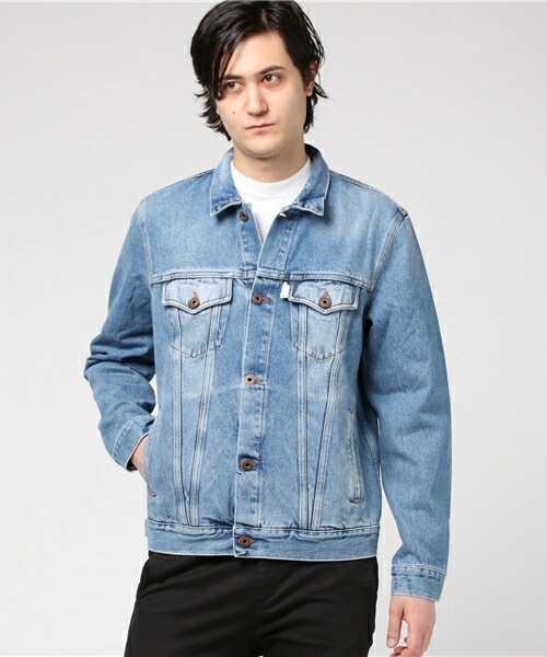 off white(オフホワイト)の「OFF WHITE 『DIAG SPRAY』デニムジャケット(デニムジャケット・メンズ・ダークブルー・SMALL)」の2枚目の写真